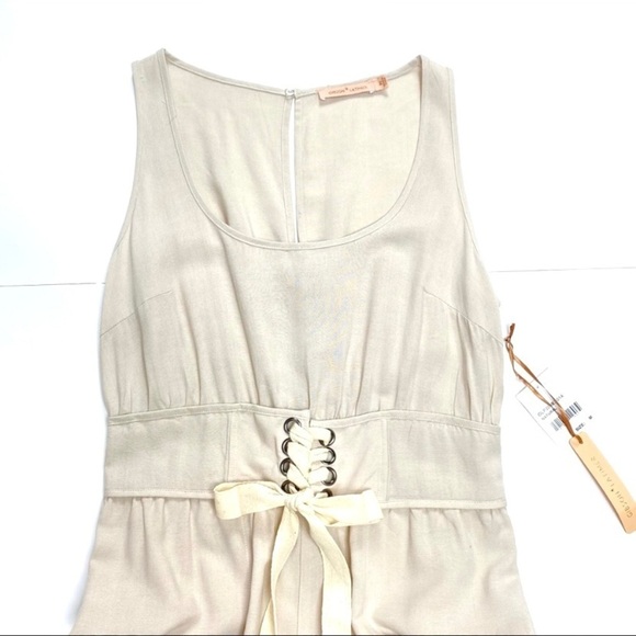 Gibson & Latimer Culotte Crop Jumpsuit in Nude Beige New with Tag - Picture 6 of 7